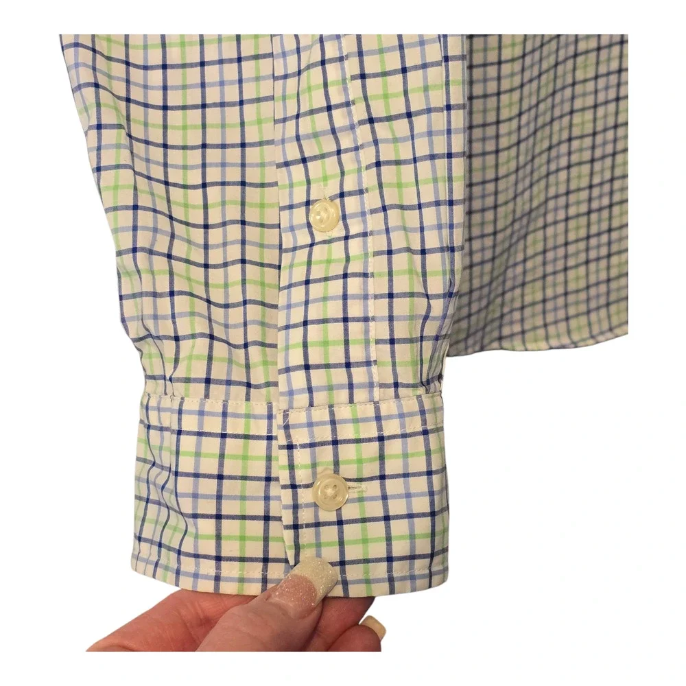 Ralph Lauren Button Down Shirt Mens Size XL Blue/Green Plaid Classic Fit Preppy - Picture 10 of 15